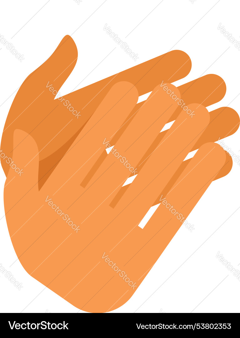 Two hands clapping showing applause Vector Image