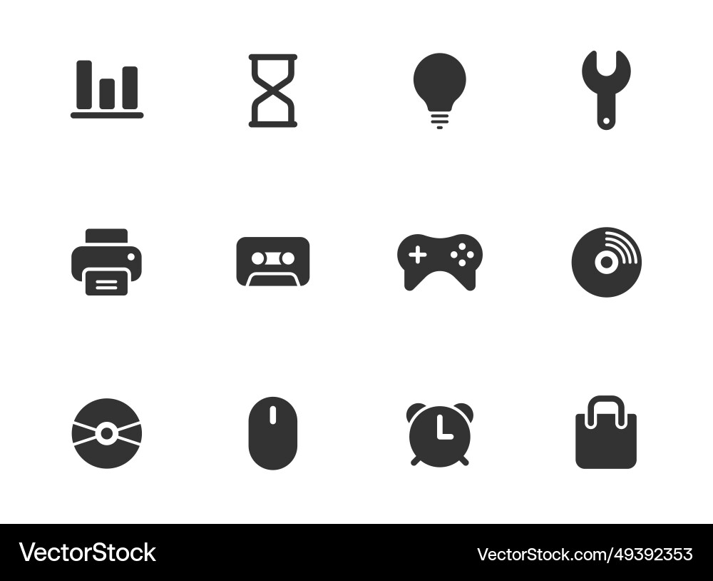Ui web icons isolated on white background Ui web icons isolated on white background Vector Image