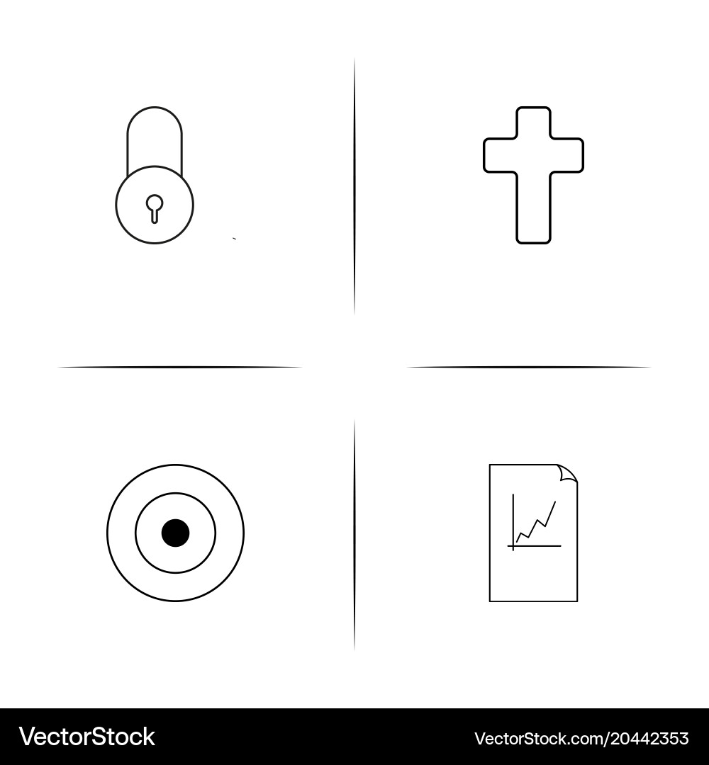 Web and text simple linear icon setsimple outline vector image