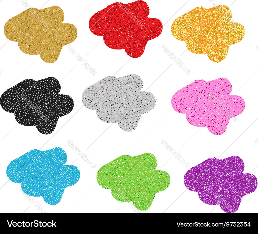 Colorful Glittering Blobs vector image