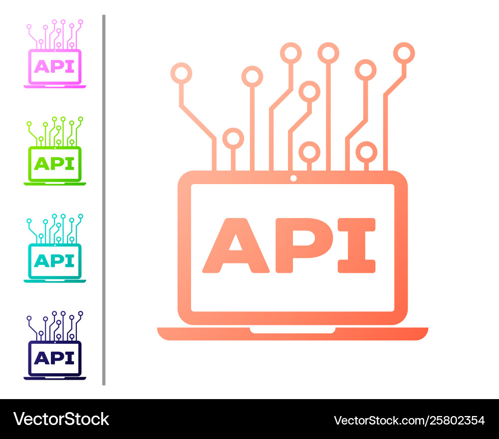 Coral computer api interface icon isolated Coral computer api interface icon isolated vector image