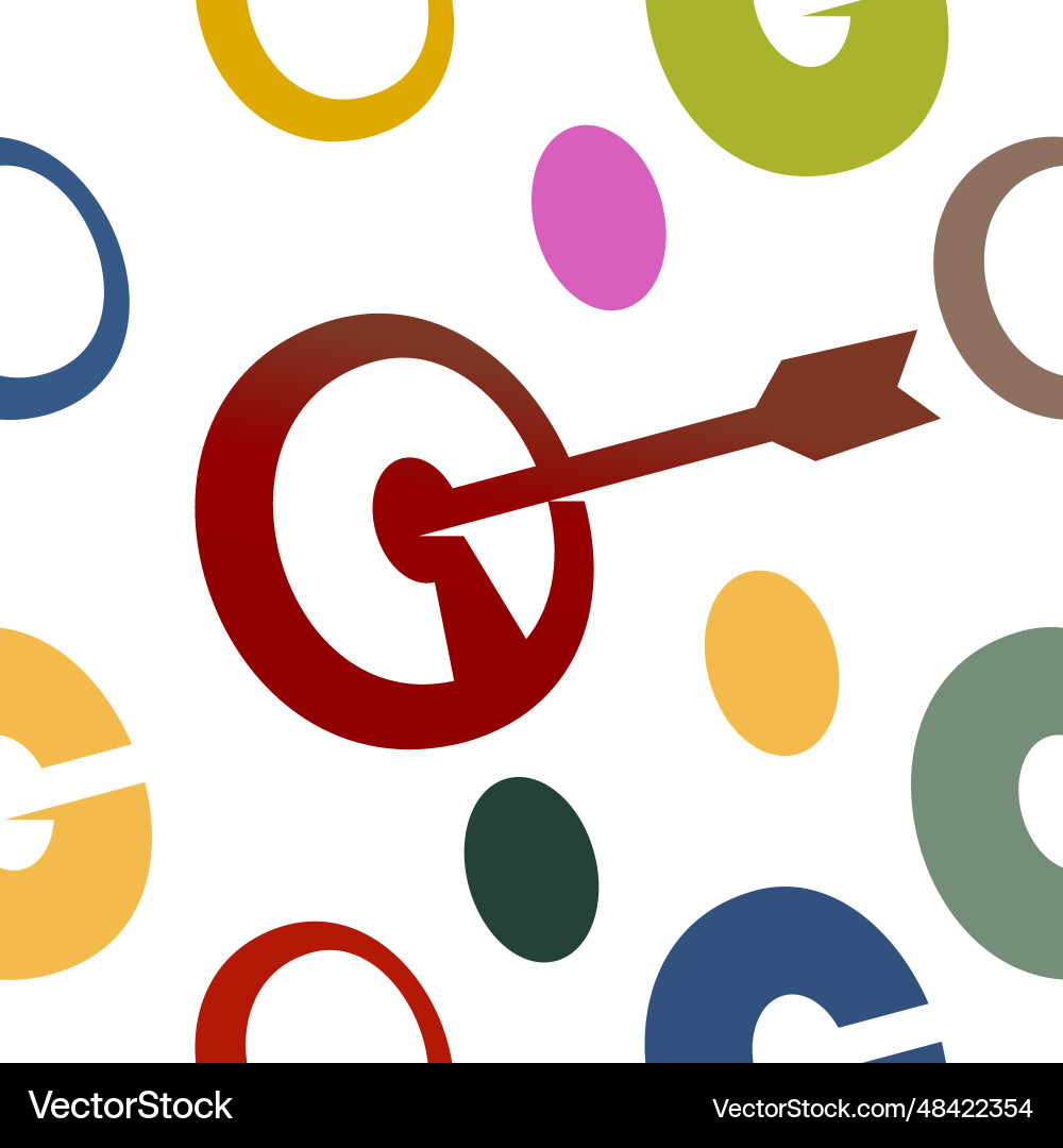 Dart target arrow seamless pattern Dart target arrow seamless pattern vector image