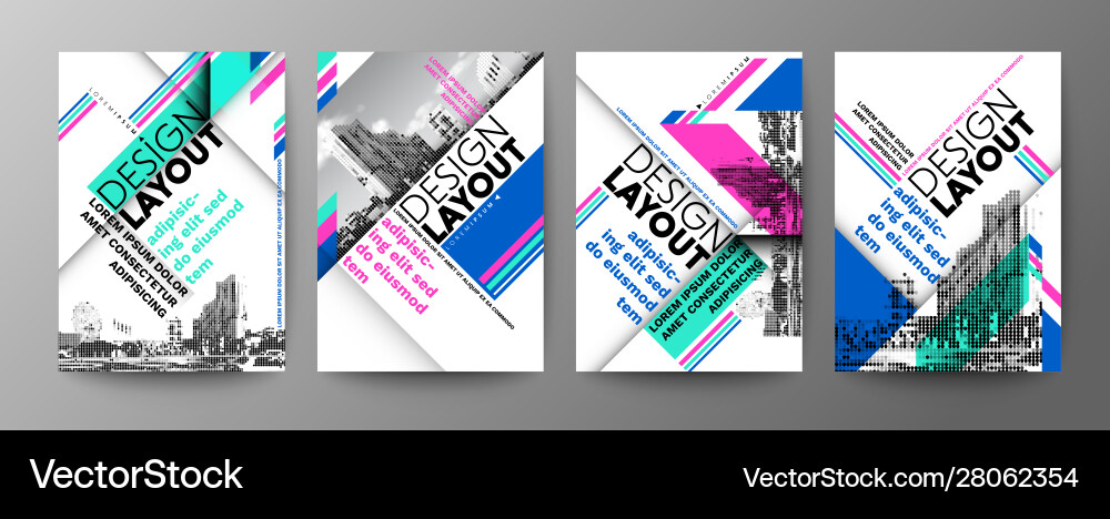 Diagonal Grid Typography Layout vector image