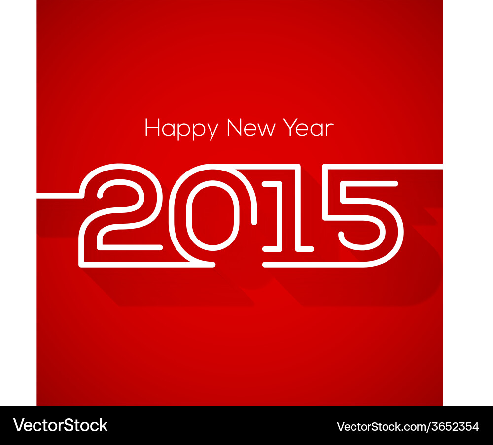 Happy new year 2015 greeting card design Vector Image