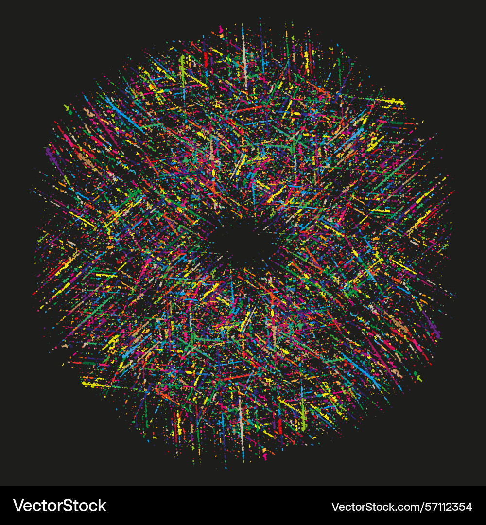 Radial abstract burst multicolor spark pattern Radial abstract burst multicolor spark pattern vector image