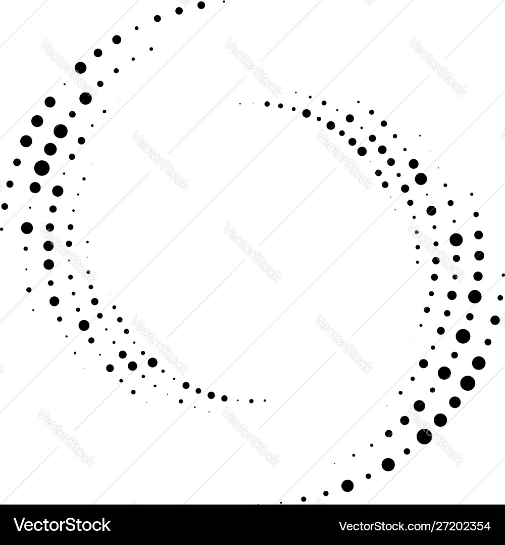 Random dotted dots halftone speckles concentric Random dotted dots halftone speckles concentric vector image