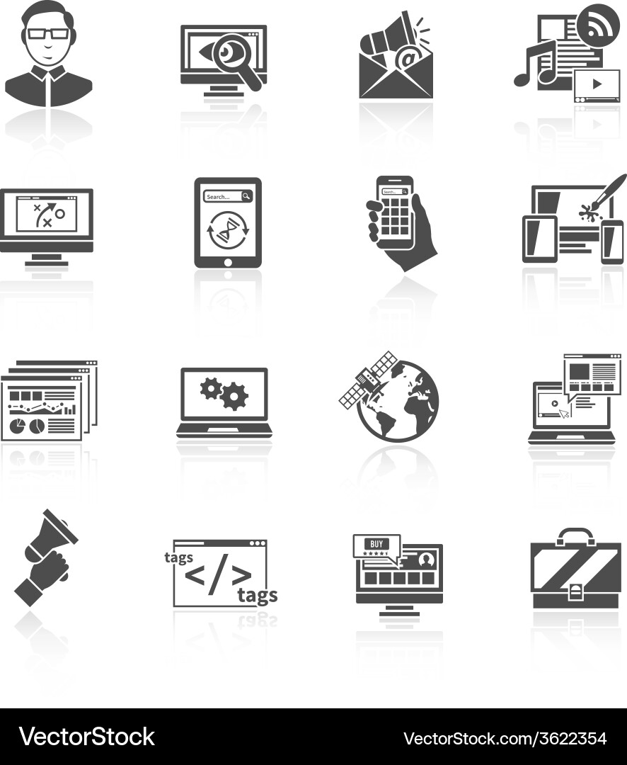 Seo Internet-Marketing-Symbol Vektorbild