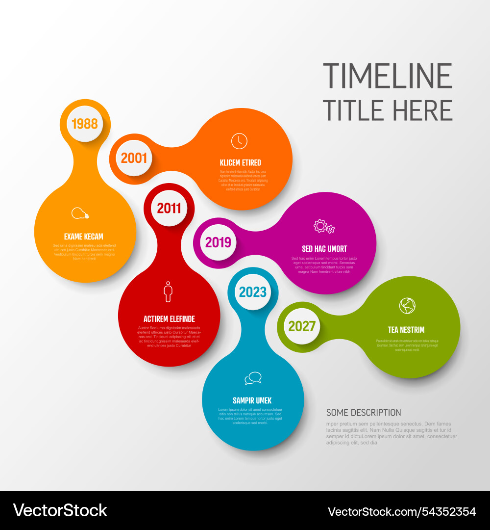 Simple solid color diagonal timeline template Simple solid color diagonal timeline template vector image