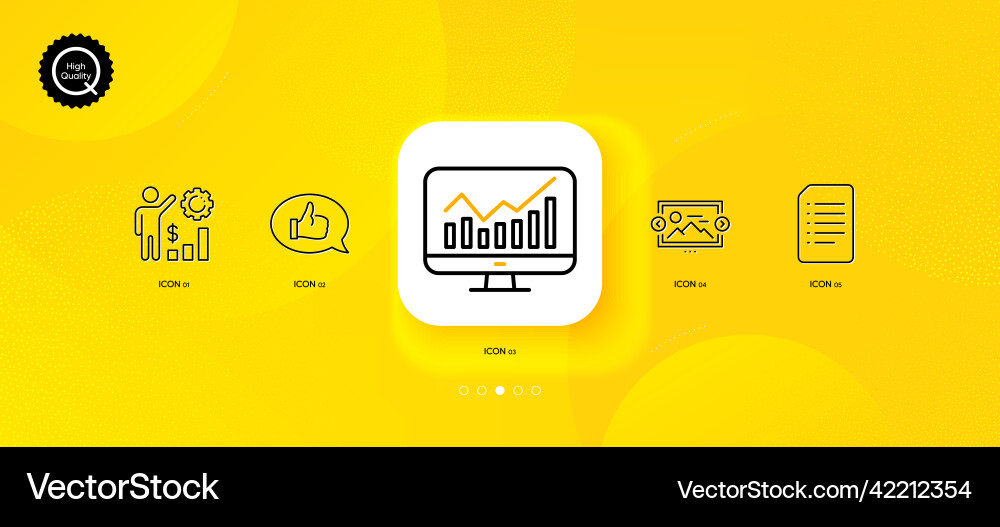 Statistics feedback and image carousel minimal Statistics feedback and image carousel minimal vector image