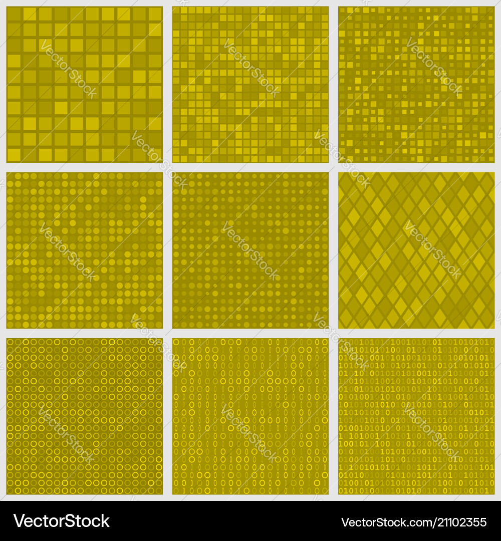 Abstract seamless patterns of small elements Vector Image