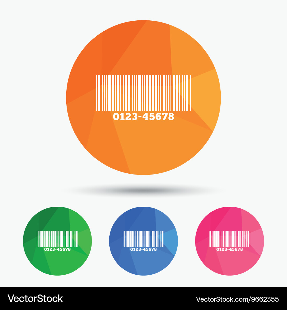 Bar code sign icon scan symbol vector image