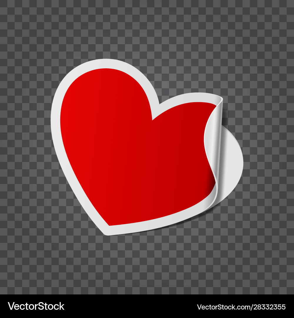 Golden paper cut sticker heart shape isolated Golden paper cut sticker heart shape isolated vector image
