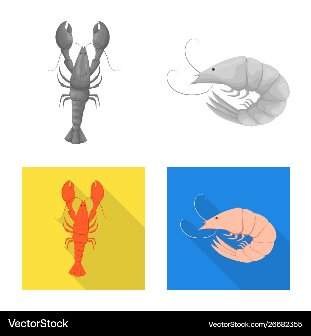 Isolated object appetizer and ocean symbol set Vector Image