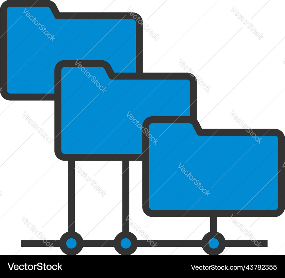 Network Folder Icon (43782355) – Royalty-Free Vector | VectorStock
