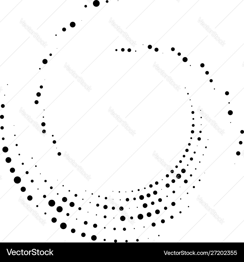 Random dotted dots halftone speckles concentric Random dotted dots halftone speckles concentric vector image