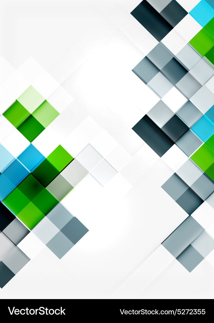Square shape mosaic pattern design universal vector image