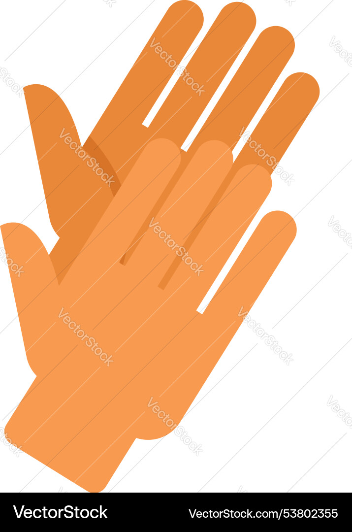 Two hands clapping showing appreciation Vector Image