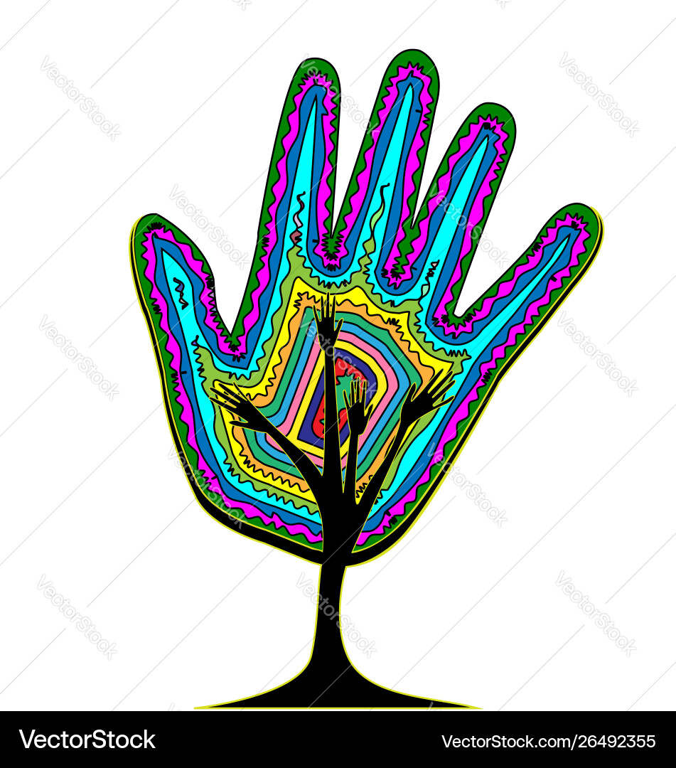 White background and abstract color tree lines White background and abstract color tree lines vector image