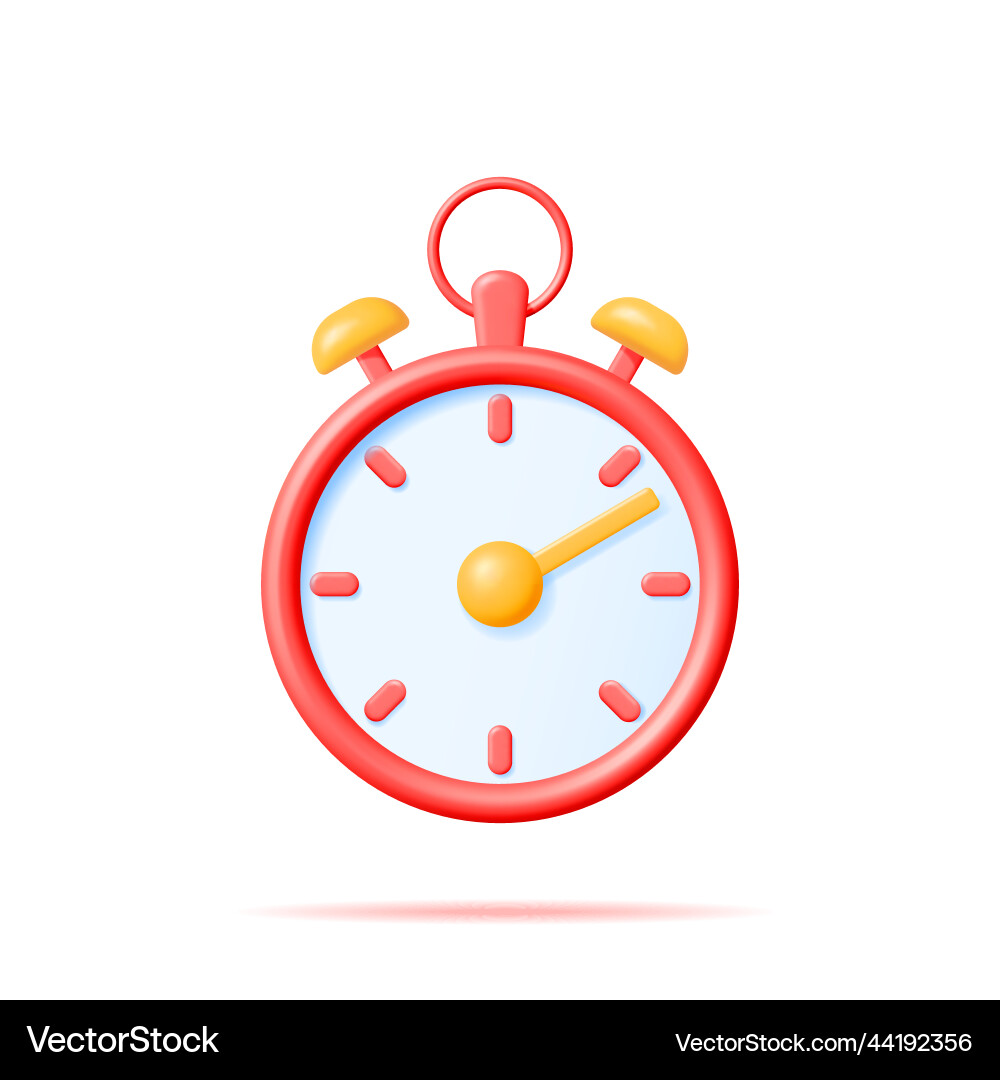 3D Chronometer Timer Icon vector image