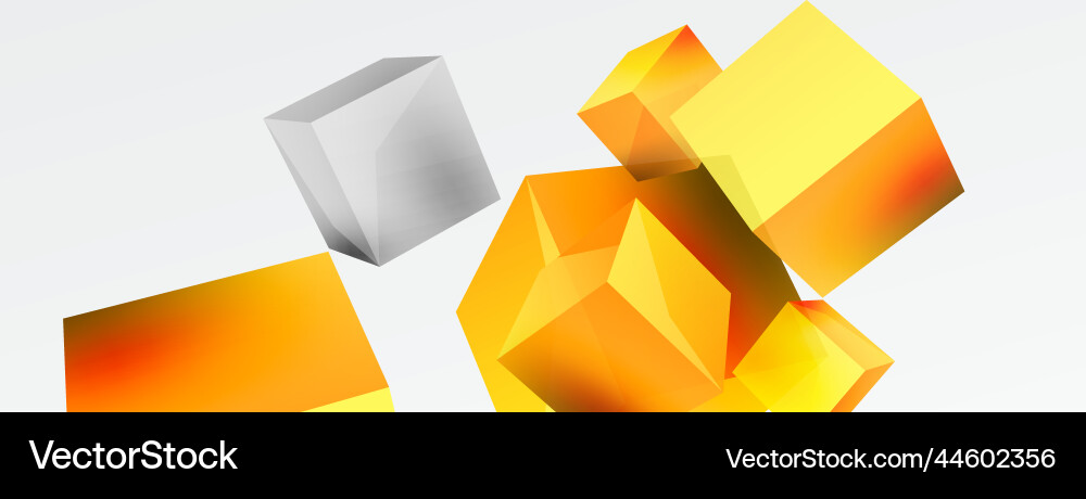 3d cubes abstract background composition Vector Image