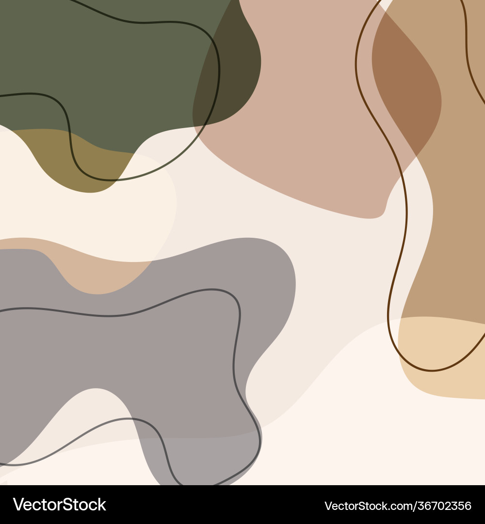 Abstract background with earth tone shapes vector image