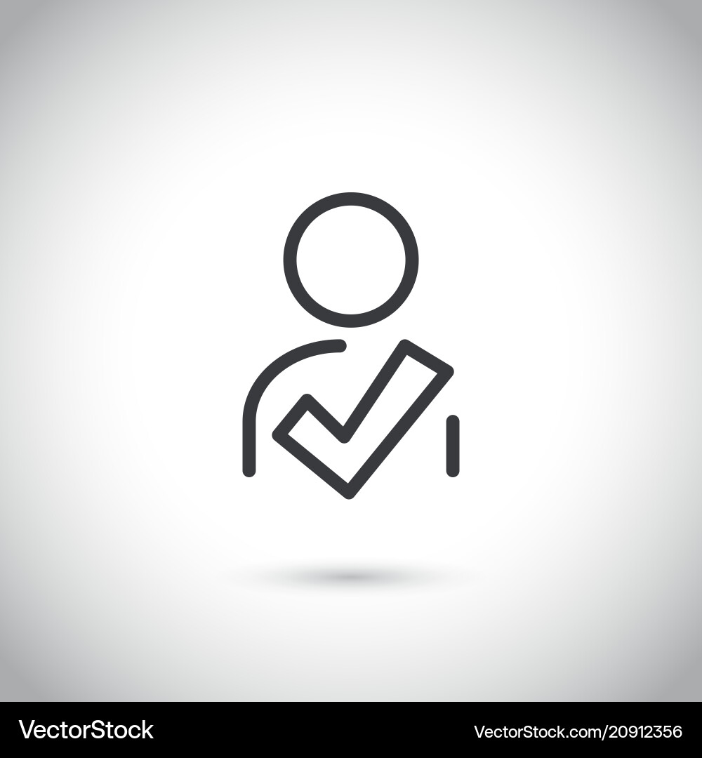 Approved User Icon - Checkmark vector image