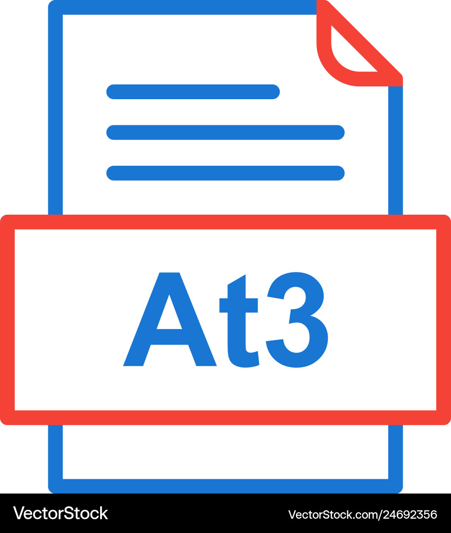 At3 file document icon vector image