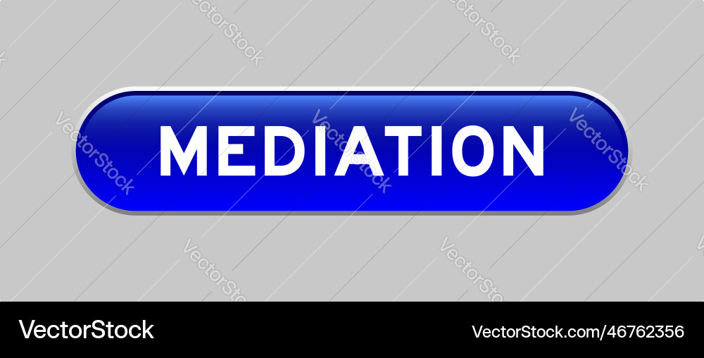 Blue color capsule shape button with word Blue color capsule shape button with word vector image