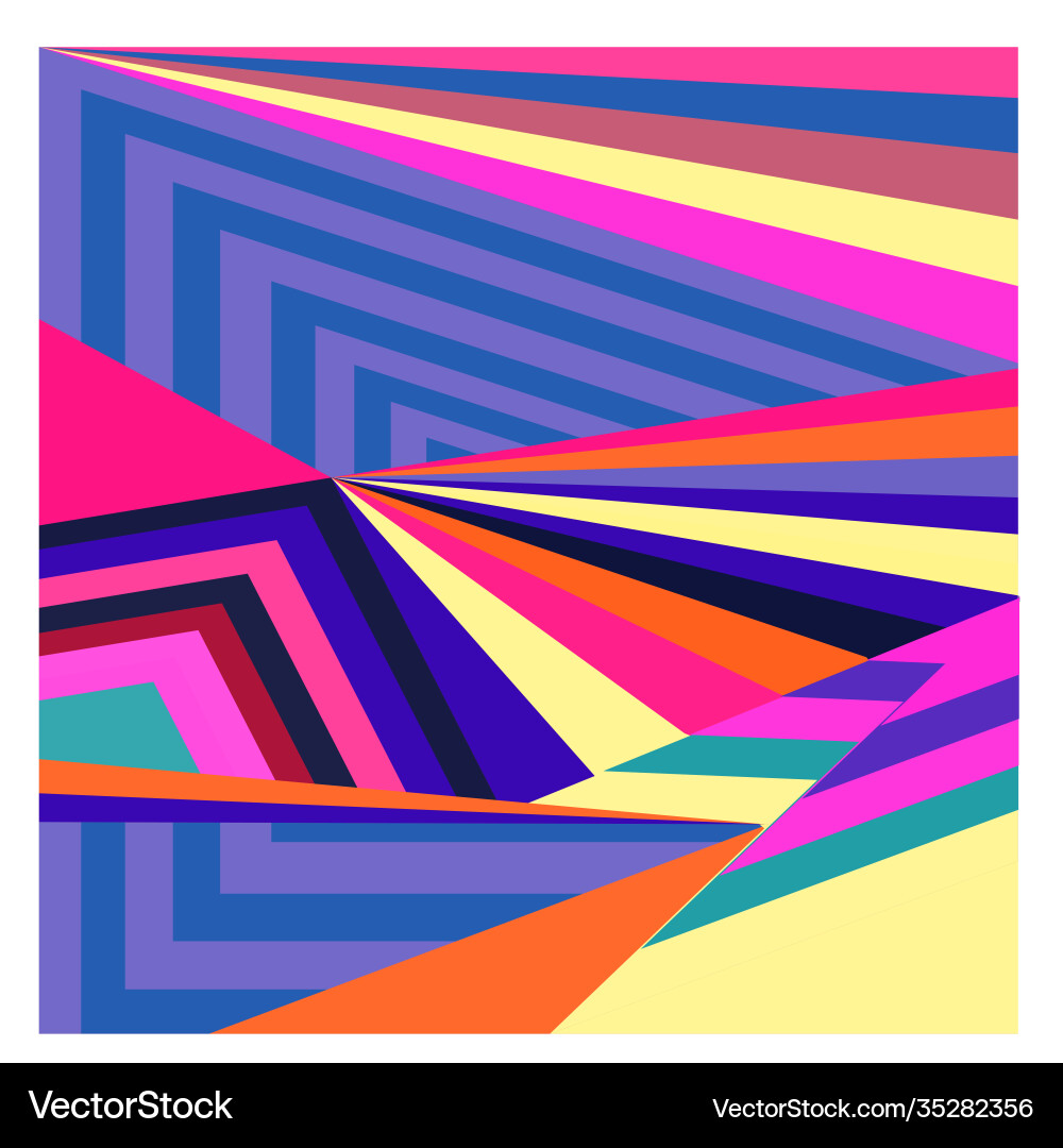 Colorful geometric and curve background pattern vector image