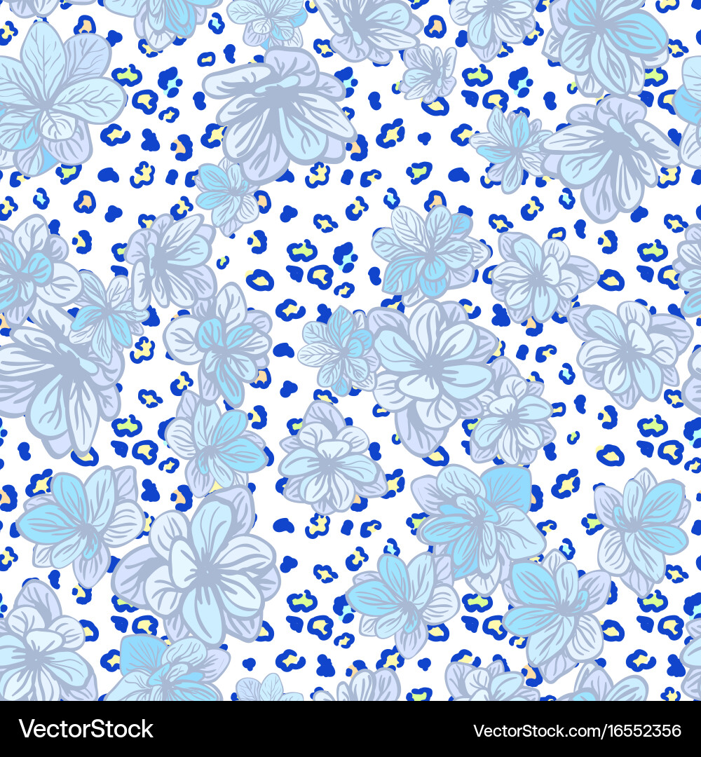 Colorful seamless pattern with leopard print vector image