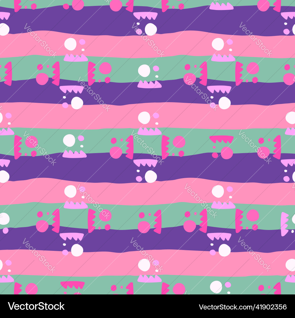 Creative shape seamless pattern various Vector Image