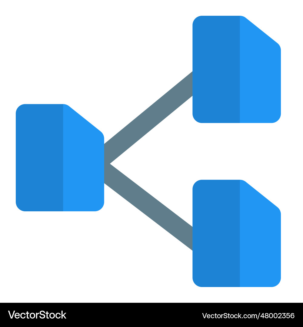 Data exchange between several resources vector image