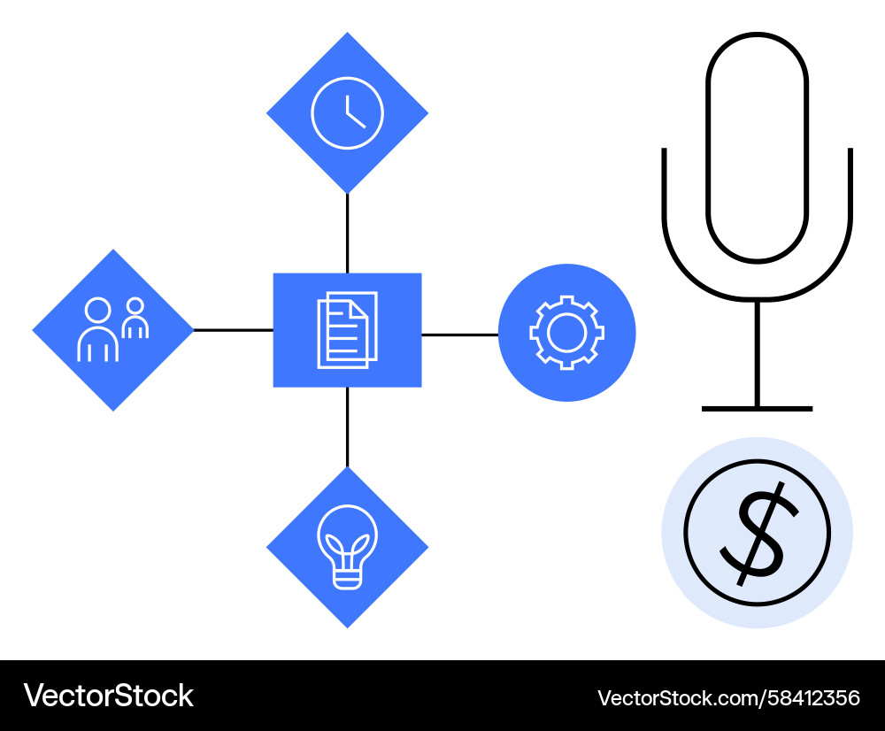 Digital Workflow & Productivity Vector Image