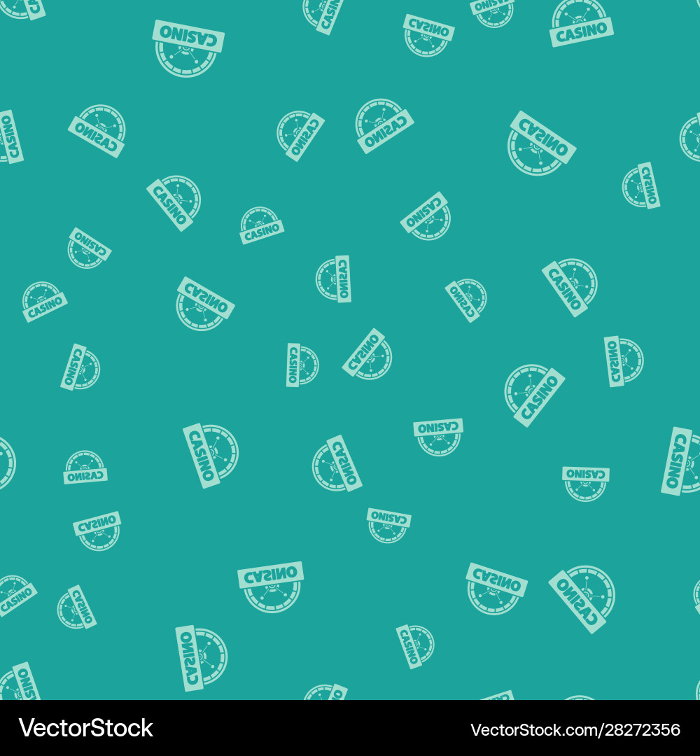 Green casino signboard icon isolated seamless Green casino signboard icon isolated seamless Vector Image