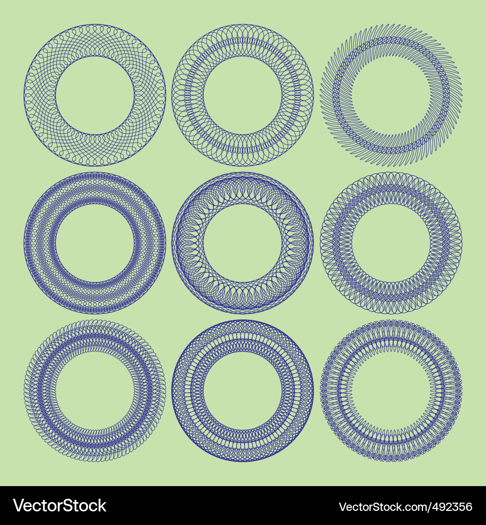 Intricate Rosette Patterns Vector Image