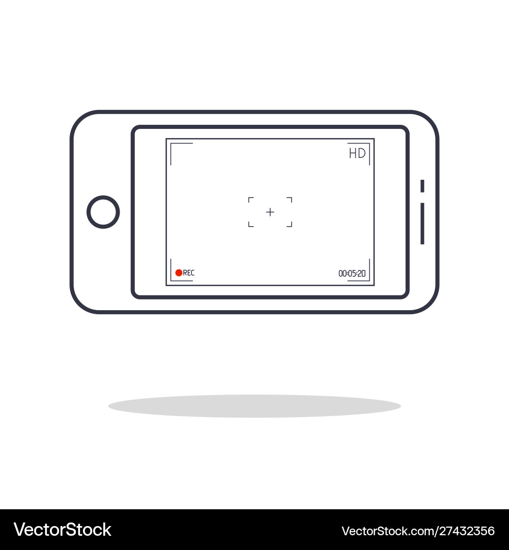Modern smartphone with camera application user Modern smartphone with camera application user vector image