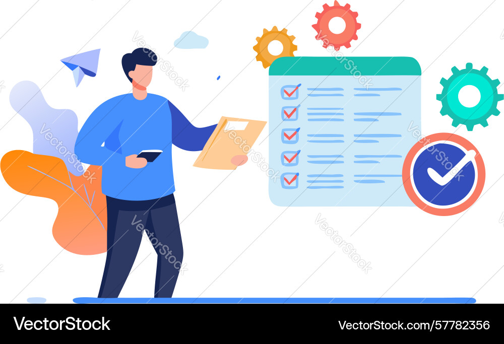 Project management and task organization vector image