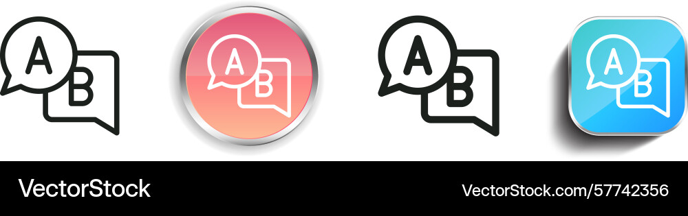 Qa icon thin linear regular and button style Qa icon thin linear regular and button style vector image