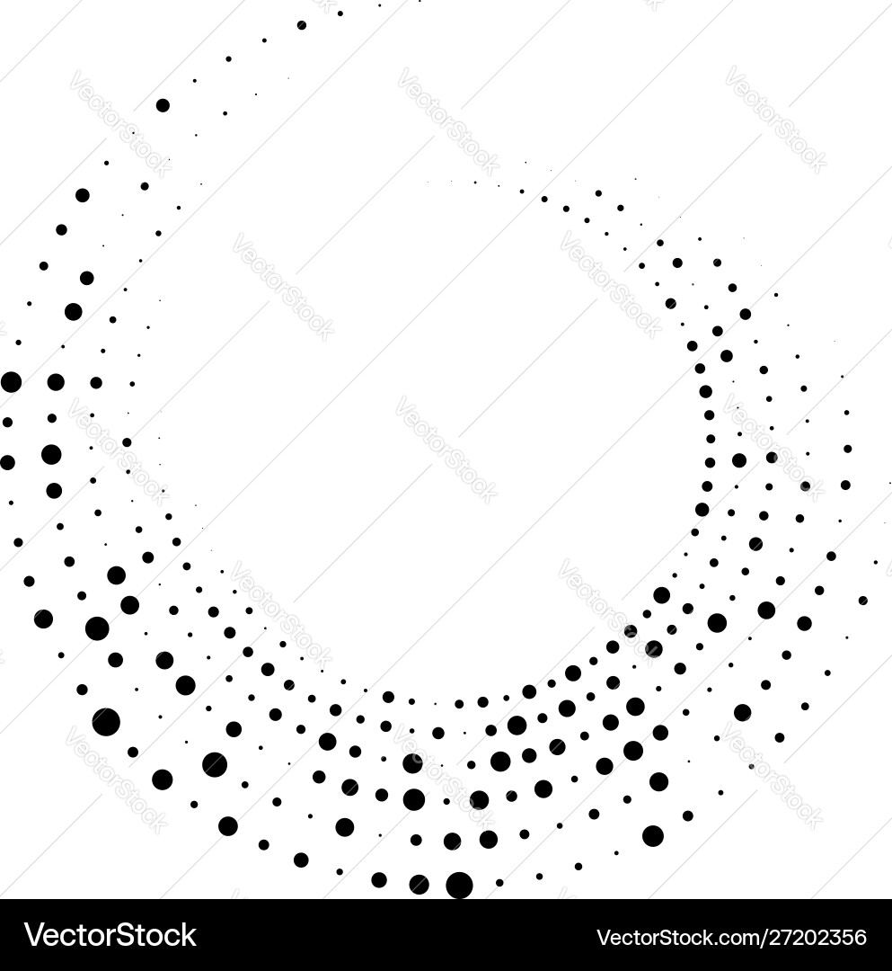 Random dotted dots halftone speckles concentric Random dotted dots halftone speckles concentric vector image