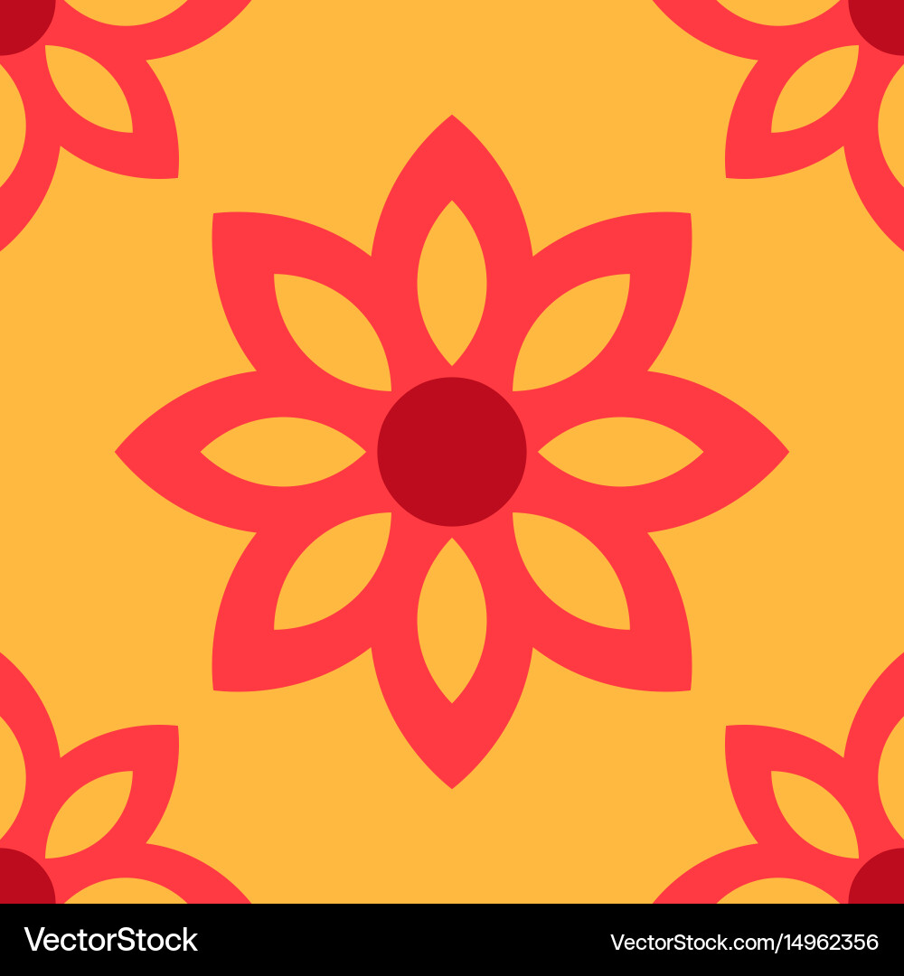 Simple flower pattern background vector image