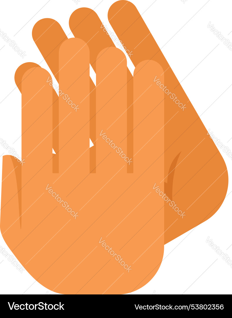 Two hands clapping showing applause and approval Vector Image