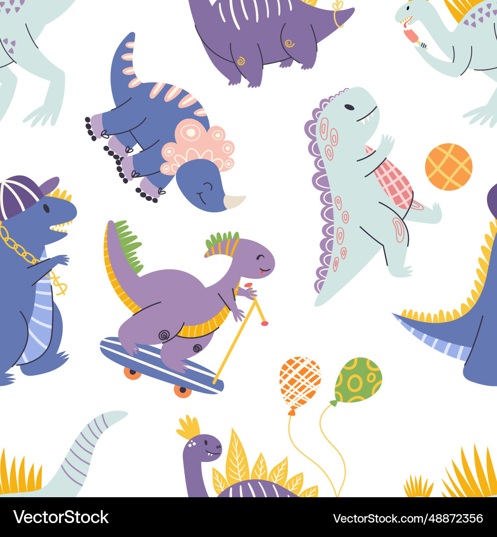 Vibrant and playful seamless pattern featuring Vibrant and playful seamless pattern featuring vector image