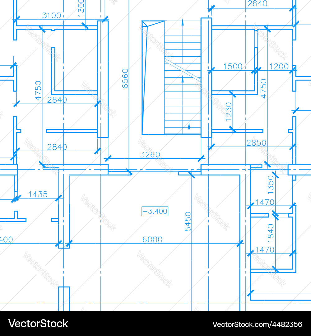 White architecture model vector image