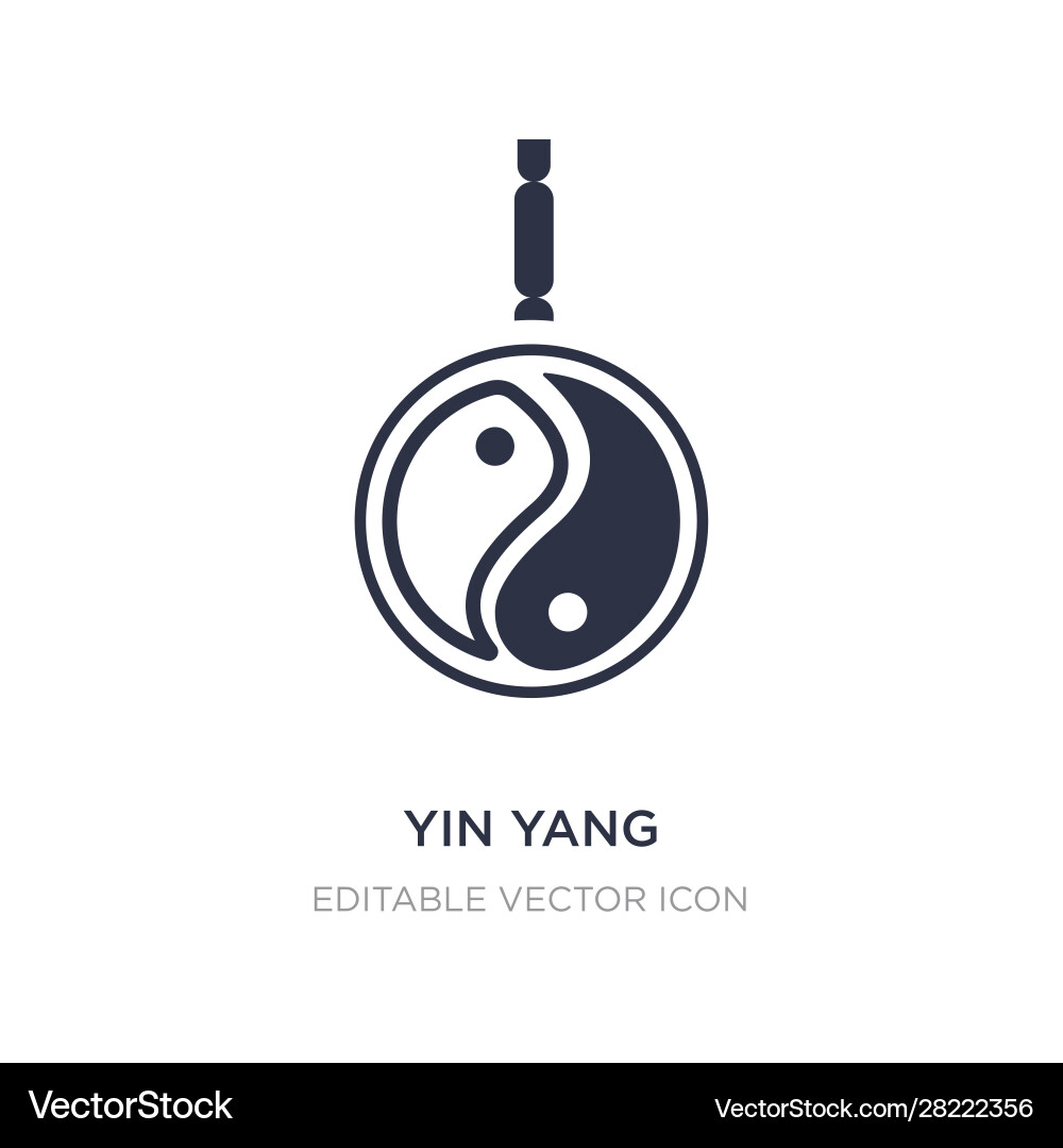 Yin yang icon on white background simple element Yin yang icon on white background simple element vector image