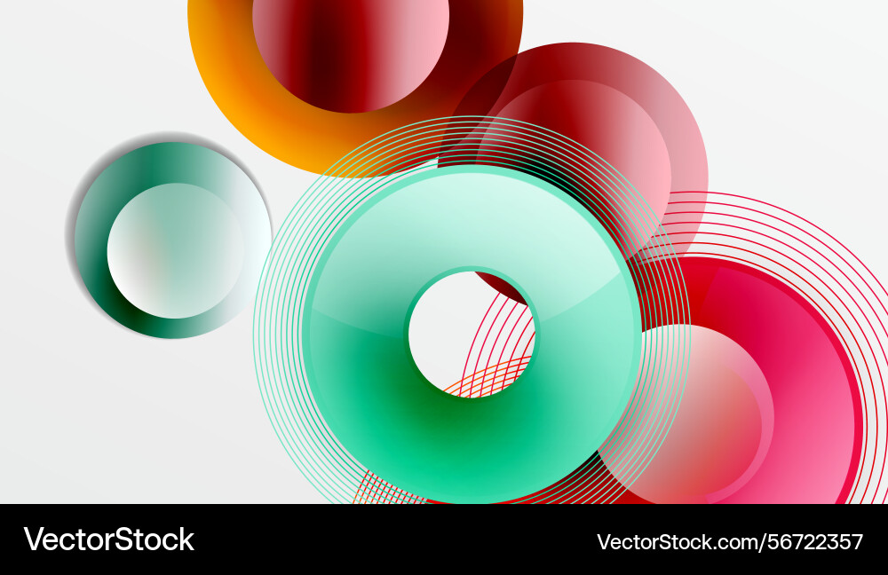 Abstract circles overlap creating vibrant color Abstract circles overlap creating vibrant color vector image