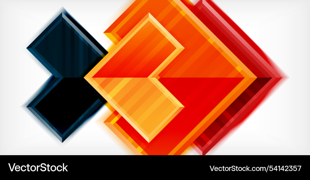 Arrow symbols created with 3d effects and line Vector Image