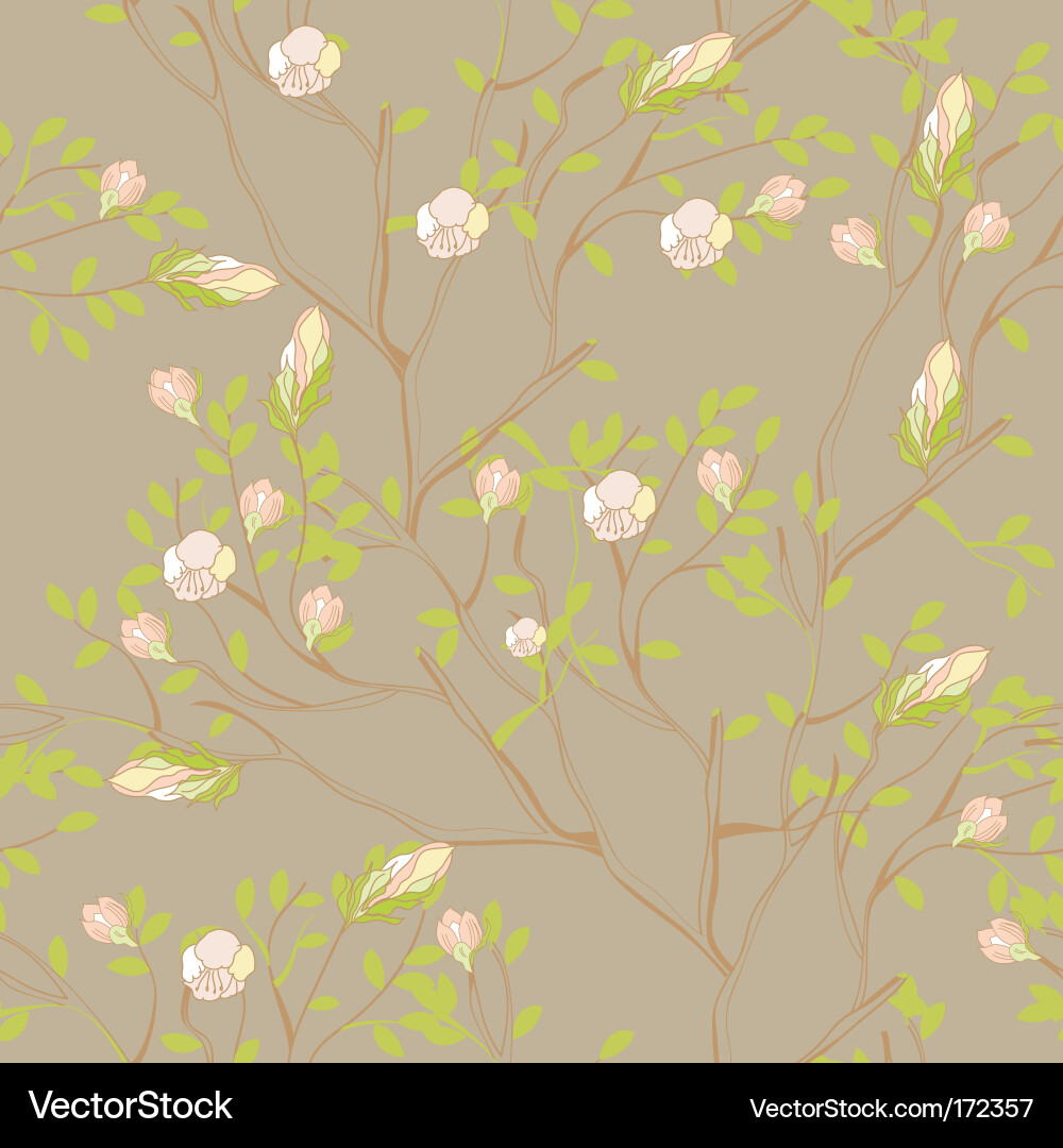 Branch Pattern Wallpaper Vector Image