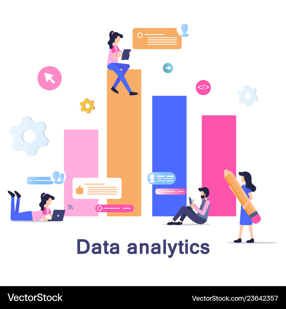 Business data analysis development Vector Image