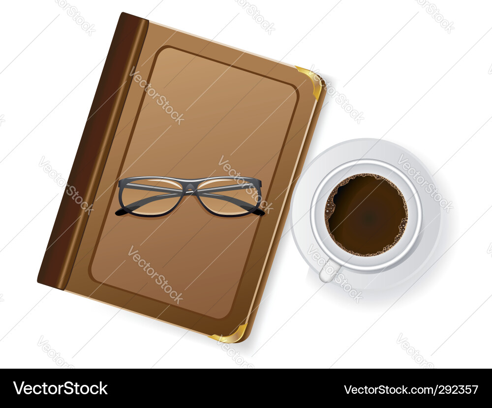 Coffee and Notepad vector image
