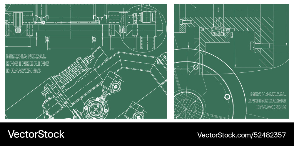 Engineering set cover flyer banner background Vector Image